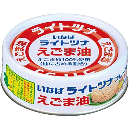 いなば食品 いなば 国産ライトツナフレーク えごま油 70g×24缶