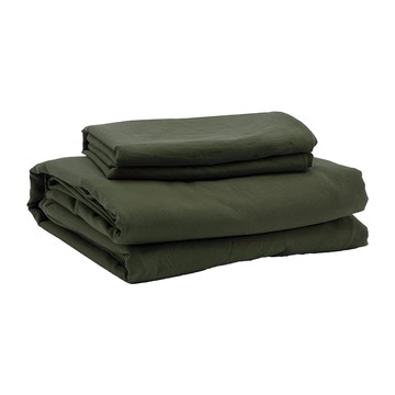 夢之語 柔舒棉床包涼被組 雙人  床包186 x 150cm + 涼被195 x 150cm + 枕套2個75 x 45cm  綠叢森林