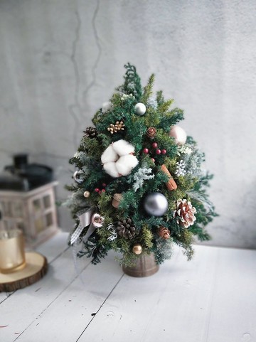 不凋蓬鬆雪松 永生聖誕樹  聖誕禮物 佈置