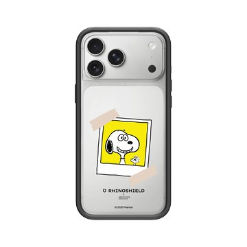 iPhone 17 Pro Max Mod NX -邊框背蓋組合 (相機按鈕) 黑 - 史努比 Snoopy - 拍立得-來！笑一個