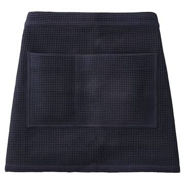 BRUnO 半身鬆餅格圍裙 海軍藍  440x680mm  100%棉  2個置物口袋  1件