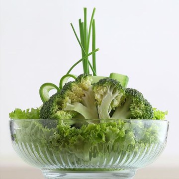 冷食冰鎮料理沙拉水果玻璃無鉛果盤進口條紋日式輕食餐廳小食碗