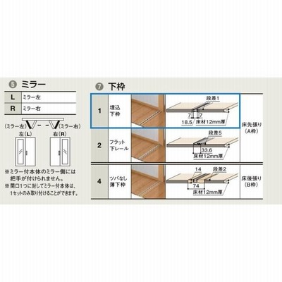 ラシッサDラテオ LAD クローゼット折れ戸ノンレール (0720