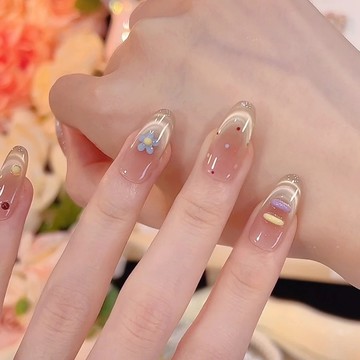 𝕌ℕ𝕀𝕂𝕆𝕆【小云朵】可愛新款裸色貓眼氣質純手工穿戴甲 手工指甲 假指甲貼片 穿戴甲