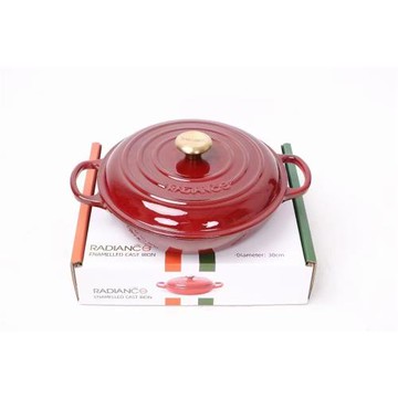 鑄鐵搪瓷琺瑯平底加厚鍋湯鍋燉鍋海鮮鍋扁鍋干鍋炒鍋火鍋燜燒燉鍋