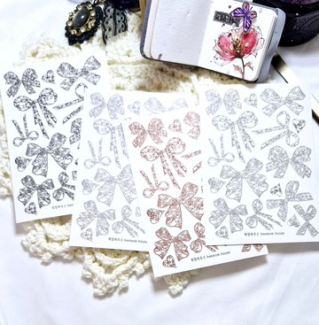 復古緞帶和紙貼紙