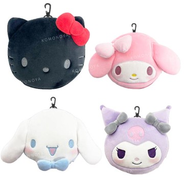 小禮堂 Sanrio 三麗鷗 造型眼罩枕頭組 (大臉款) Kitty 美樂蒂 大耳狗