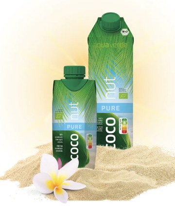 Aqua Verda~ 最好喝的『自然農法』純淨 椰子水 1L, 果汁含有率100%, 不喜歡甜的人一定要試試！！建議搭配費爾有機蘋果醋，最對味、好喝又健康！！