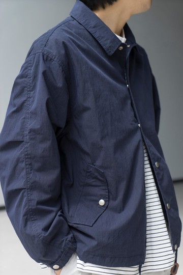 Jacket 戶外防撕裂格紋面料 復古日系寬鬆翻領工裝外套教練夾克