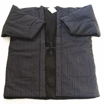 台灣出貨 日式半缠男 夹棉宽松系绳开襟棉袄 和风半天羽织家居服秋冬女双色