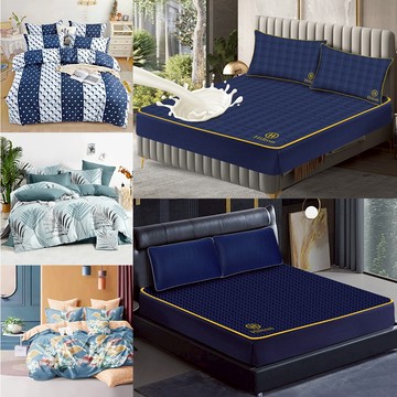 精選床包特賣會 款式隨機  舒柔棉床包 透氣床包 單人 雙人 加大