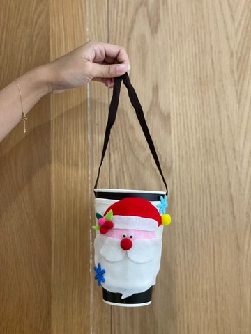 禾荳荳聖誕節手提杯袋DIY 聖誕老公公襪襪