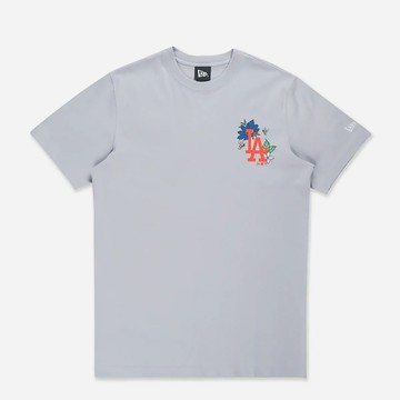 NEW ERA 男女 短袖上衣 MLB GRAPHIC CAPSULE 洛杉磯道奇 海豚灰 NE14500124