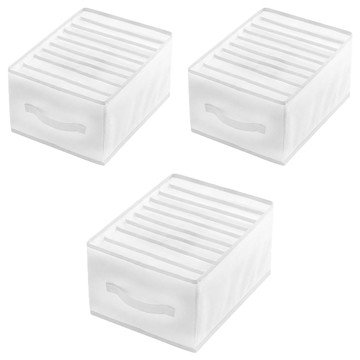 衣櫃分格收納袋 升級版 尼龍+PP材質 白色 四面加厚支撐板  17 x 32 x 25cm  3個