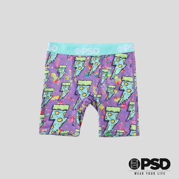 【PSD Underwear 官方旗艦店】RECREATION- 男童平口四角褲-披薩排排站-藍色