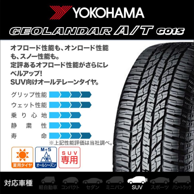 サマータイヤ ホイール4本セット ホットスタッフ マッドクロス レンジャー ヨコハマ GEOLANDAR ジオランダー A/T(G015)  285/60R18 | LINEブランドカタログ