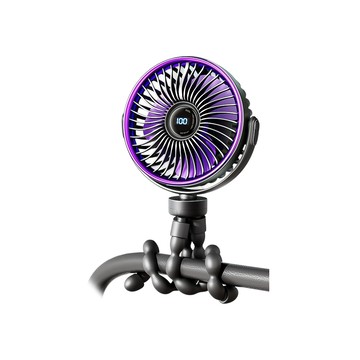 JDTECH 八爪魚嬰兒車風扇 可搖頭循環扇 USB隨身風扇（宿舍/辦公室 充插兩用 推車風扇）