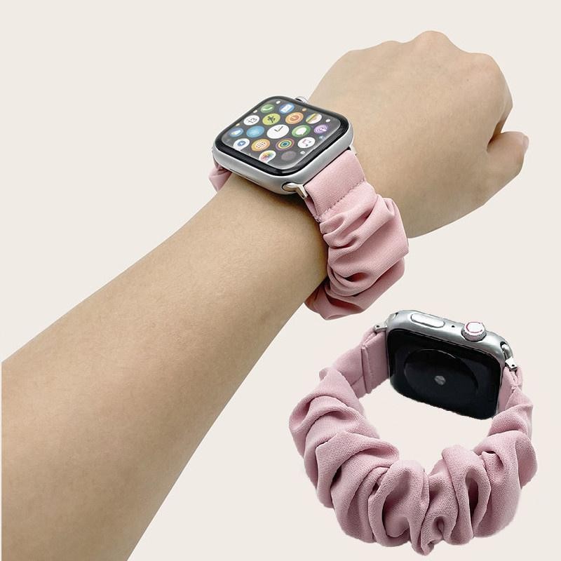 正規認証品!新規格 apple Watch 7 8 バンド ベルト 42 44 45 シュシュ