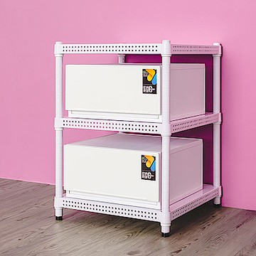 dayneeds 沖孔 45x45x60cm三層收納架(烤漆白) 層架/置物架/儲藏架