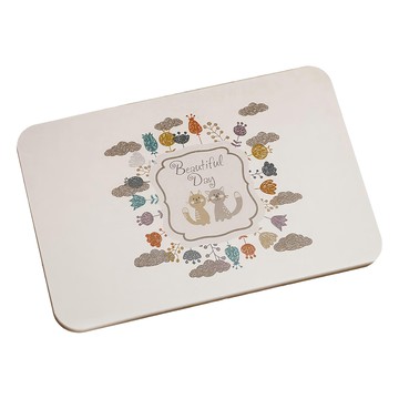 Cotton Field 棉花田傢飾 印花珪藻土超吸水踏墊  小(45 x 35 x 0.9cm)  貓咪好朋友  1個