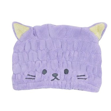 日本 ZOOIE 速乾吸水帽系列 兒童3倍吸水乾髮帽(紫色貓咪)＊夏日微風＊｜雙12嘉年華⚡專櫃 美妝 香氛 保養 禮享保養