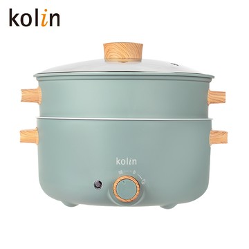 KOLIN 3L多功能蒸煮料理鍋 KHL-SD2366-雪柳綠