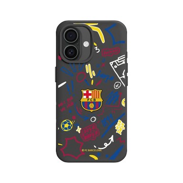 iPhone 16 SolidX 黑 - FC Barcelona - Graffiti