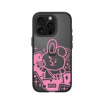 iPhone 16 Pro Clear (相機按鈕) 酷墨灰 - BT21 - Monochrome COOKY