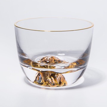 玻璃小茶杯功夫茶具主人杯單杯個人杯水杯酒杯日本富士山杯藏金杯