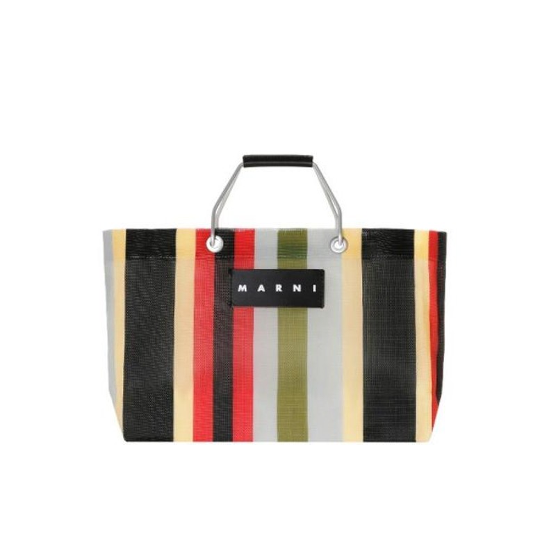 新色追加！ MARNI MARKET マルニ マーケット ストライプ トートバッグ