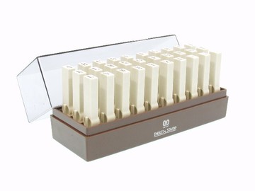 SANBY 日本原裝進口 英文2號 連結章 (明朝體) (一般橡皮印面) 6mm (EN-E2) (30入/組)