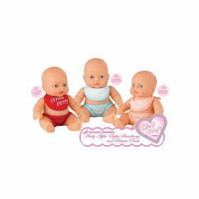 Set of 3 Fruit Scented Chubby Baby Dolls by KidKraft 人形 ドール