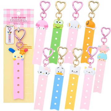 小禮堂 Sanrio 三麗鷗 文字拼圖鑰匙圈 (偶像應援) 雙子星 大眼蛙 花小兔