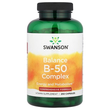 Swanson Vitamins, 平衡 B-50 復合物，250 粒膠囊