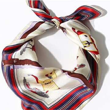 真絲絲巾女性服飾配件桑蠶絲小方巾空姐絲巾職業領巾【聚物優品】