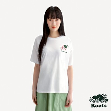 Roots女裝- ROOTS MARKET 短袖上衣-白色