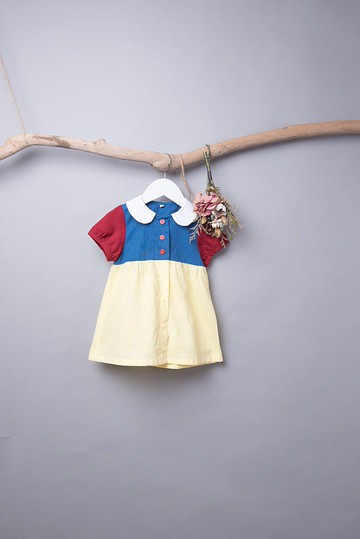 圓領洋裝(短袖)-訂製款 白雪公主