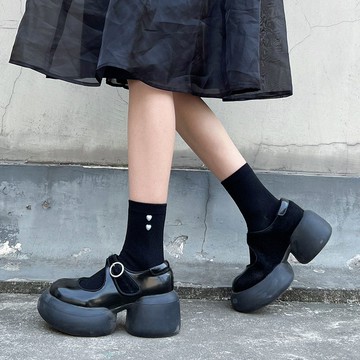 襪子女甜美小愛心珍珠配飾中筒襪夏季網眼透氣日系可愛瑪麗珍jk襪