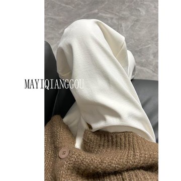 175高個子加長180白色闊腿褲女秋冬加絨高腰垂感休閑慵懶風山本褲