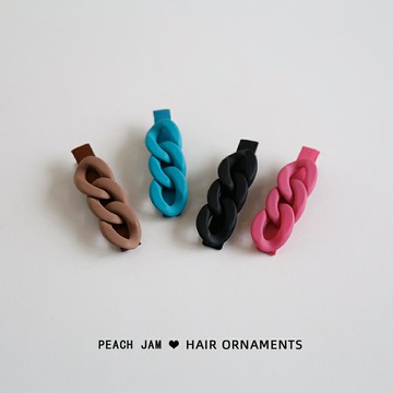 初秋磨砂彩色鏈條發夾日常百搭劉海夾一字夾個性邊夾發卡頭飾發飾