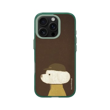 iPhone 16 Pro Clear 憂墨綠 - Seungyoun Kim - 戴帽子的小狗