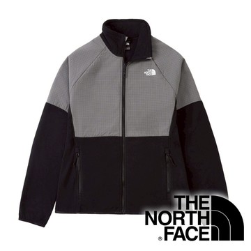 【THE NORTH FACE 美國】女立領抓絨外套『黑/煤灰』NF0A8FJX