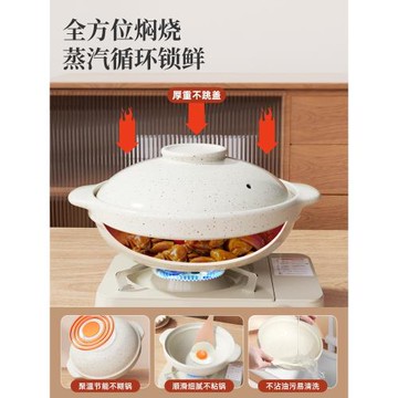 砂鍋家用煲仔飯小沙鍋耐高溫燃氣煤氣灶專用陶瓷鍋燉鍋商用煲湯鍋