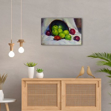 【客製化禮物】翠綠與紫紅的對話-陳武西藝術微噴數位版畫