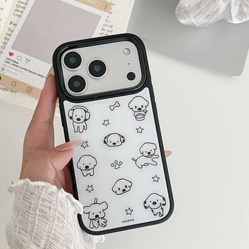✨iphone防摔保護殼✨韓系小狗適用蘋果17promax手機殼iPhone16膚感15/14/13水凝殼12女