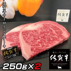 老舗の佐賀牛A5サーロインステーキ250g×2枚(500g)(多久市)全3回