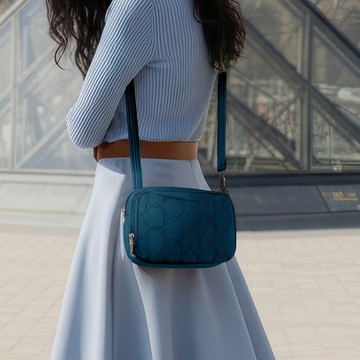 美國 TRAVELON | Runways 3層防盜斜背包(海軍藍) | RFID 側背包