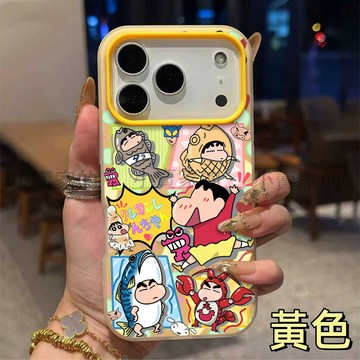 卡通蠟筆小新膚感果凍磨砂磁吸手機殼 iPhone 17 16 15plus 14 13 12 11 Promax 保護殼
