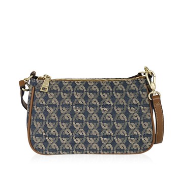 BORSALINI 復刻單寧小肩包+長帶 咖