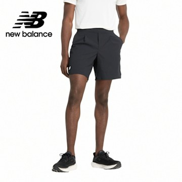 【New Balance】吸濕排汗運動短褲_男性_黑色_MS41401BK